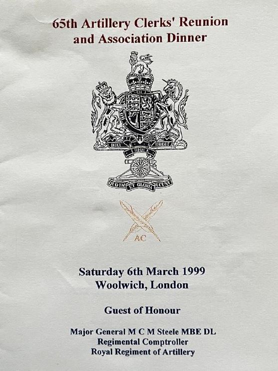 65th AC Reunion Dinner Programme - March 1999